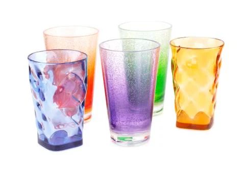 Plastic glasses Stock Photos