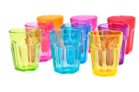 Plastic glasses Stock Photos