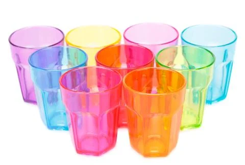 Plastic glasses Stock Photos