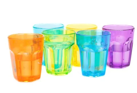 Plastic glasses Stock Photos
