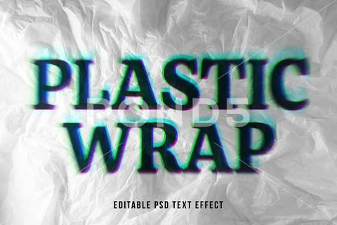 Plastic Glitch Text Effect PSD Template