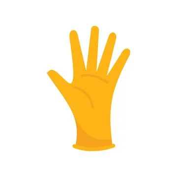 Plastic glove icon flat vector. Doctor rubber Stock Illustration