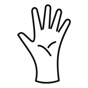 Plastic glove icon outline vector. Doctor rubber Stock Illustration