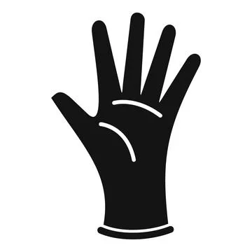 Plastic glove icon simple vector. Doctor rubber Stock Illustration