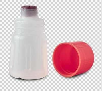 Plastic glue bottle with opened cap mock-up isolated Stock Photos