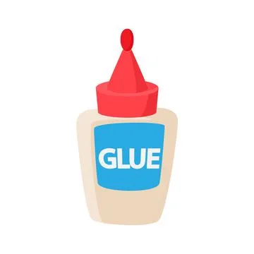 Plastic glue container icon, cartoon style Stock Illustration