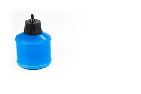 Plastic glue container isolated on white Stock Photos