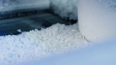 Plastic Granulate under Rotating Roller, Polymer Processing Plant, Close Up Shot Vidéo 341298977