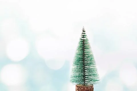Plastic green Christmas tree Stock Photos