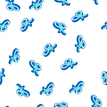 Plastic handcuffs protest meeting isometric icon seamless pattern Stock Illustration