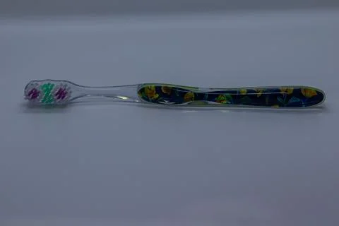 Plastic Handle Toothbrush in White Background Stock Photos