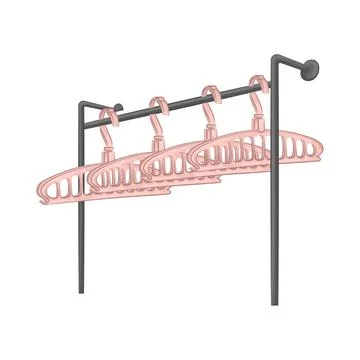 Plastic Hanger Illustration Stock Illustration