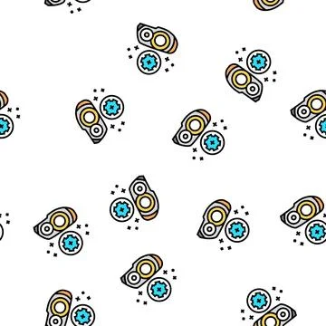 Plastic headlight restoration vector seamless pattern Stock Illustration