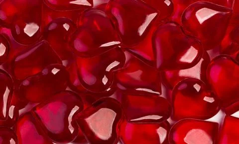 Plastic hearts Stock Photos