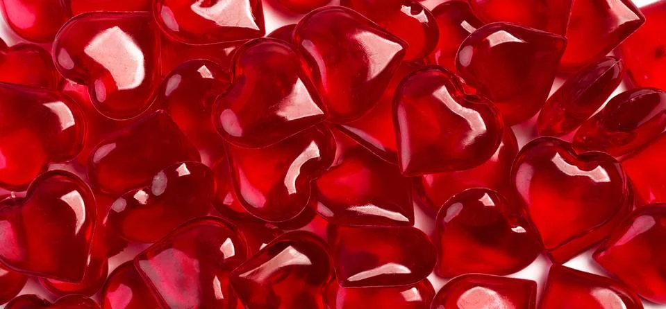 Plastic hearts Foto stock