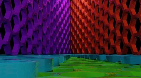 Plastic honeycomb Stock Illustration