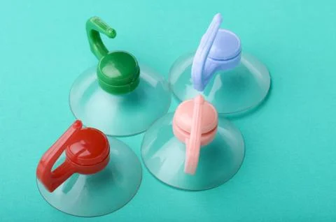 Plastic hook on green close up Stock Photos