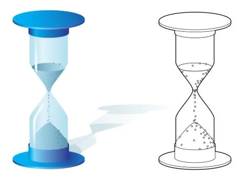 Plastic hourglass Stock Illustration