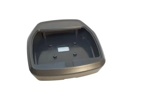 Plastic housing for mounting of computer of exercise bike. isolated on whit.. Stock Photos