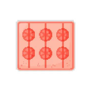 Plastic ice cube tray color icon vector illustration Stock Illustration
