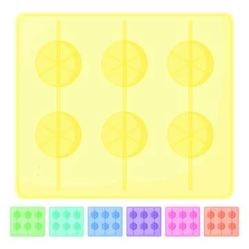 Plastic ice cube tray color icon vector graphic Stock Illustration