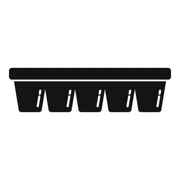 Plastic ice cube tray icon simple vector. Water container イラスト素材