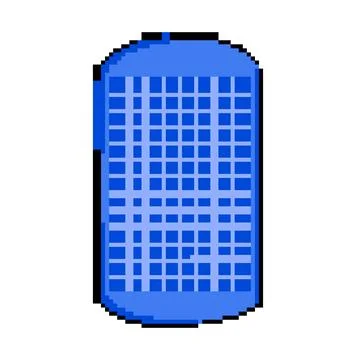 Plastic ice cube tray pixel art vector illustration Stock-Illustration