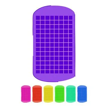 Plastic ice cube tray vector cartoon graphic Stock Illustration