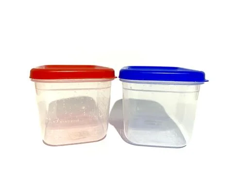 Plastic jar containers isolated on white background Stock Photos