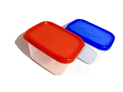 Plastic jar containers isolated on white background Stock Photos