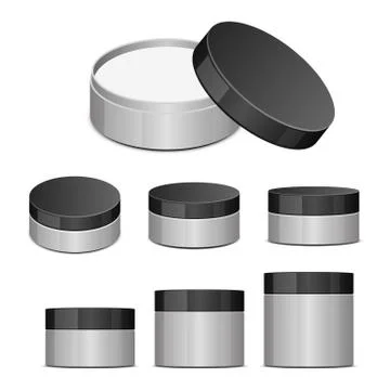 Plastic jar for cosmetics vector design illustration isolated on white backgroun Stock Illustration