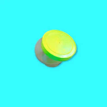 Plastic jar with open lid Stock Photos