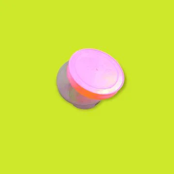 Plastic jar with open lid Stock Photos