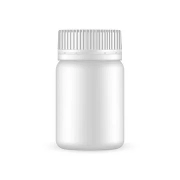 Plastic Jar with Screw Cap Stock Illustration
