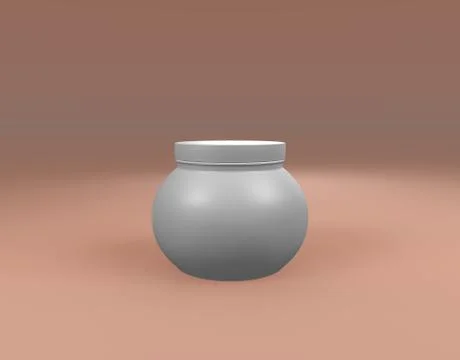 Plastic Jar on sphere front view Stock-Illustration