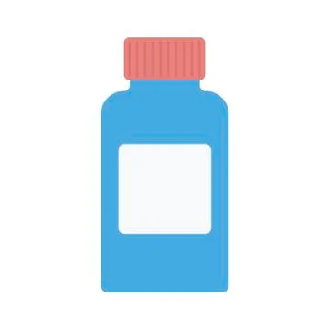 Plastic Jar on white background. Vector illustration in trendy flat style. ESP Stock Illustration