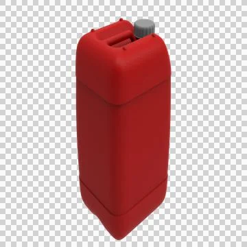 Plastic Jerry Can Container Isolated on transparent Background Stock Illustration