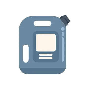Plastic jerrycan showing empty label for chemical product Stock Illustration