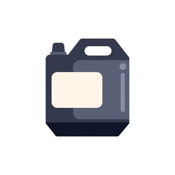 Plastic jerrycan showing empty label space for products like liquid soap Illustration