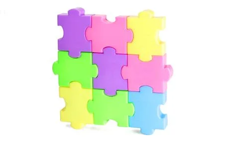 Plastic jigsaw puzzles Foto stock