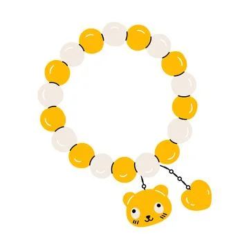 Plastic kids bead Stock Illustration