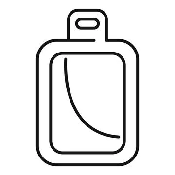 Plastic kitchen cutting board with rounded corners and hole for hanging Stock Illustration