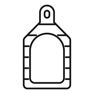 Plastic kitchen cutting board with rounded corners and hanging hole Stock Illustration