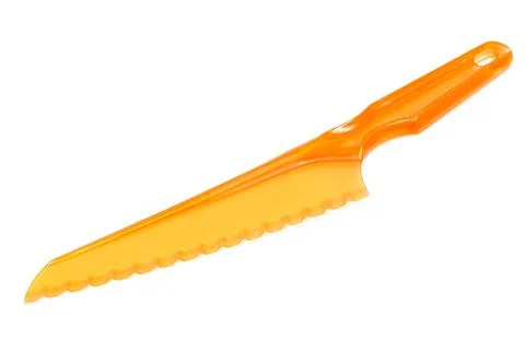 Plastic knife Foto stock
