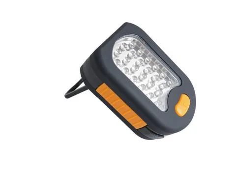 Plastic led flashlight Stock Photos