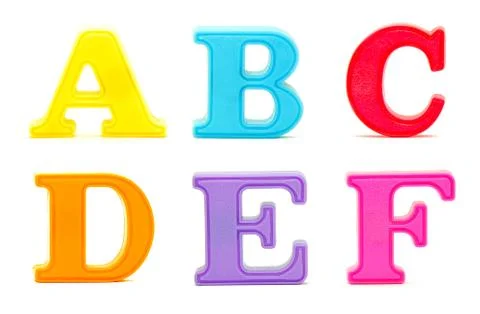 Plastic letters Foto stock