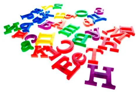 Plastic letters Stock Photos