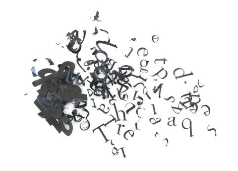 Plastic letters removed from a wall Stock Photos