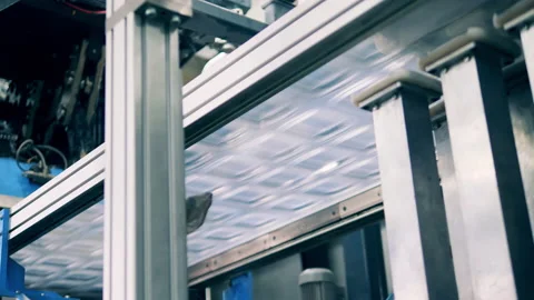 Plastic lid production process at a factory Stock Footage 149658143