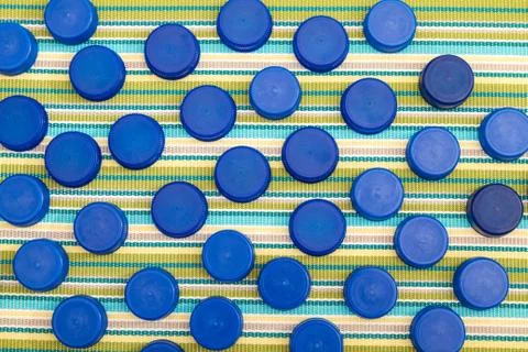 Plastic lids background Stock Photos